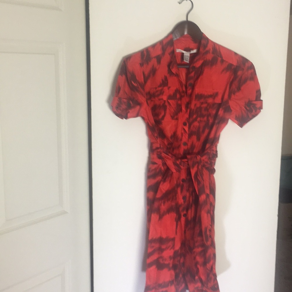 Tiger shirt dress DVF silk/cotton